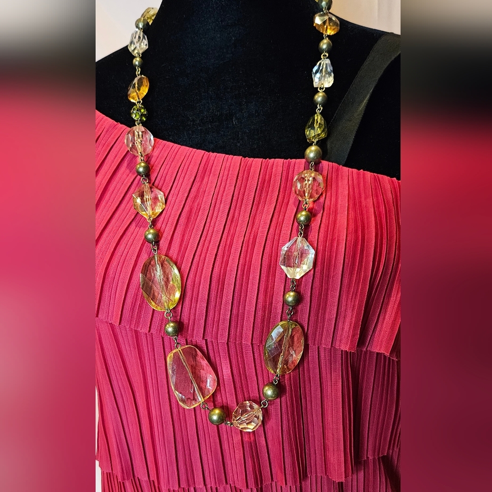 Vintage-Inspired Mixed Crystal Station Necklace